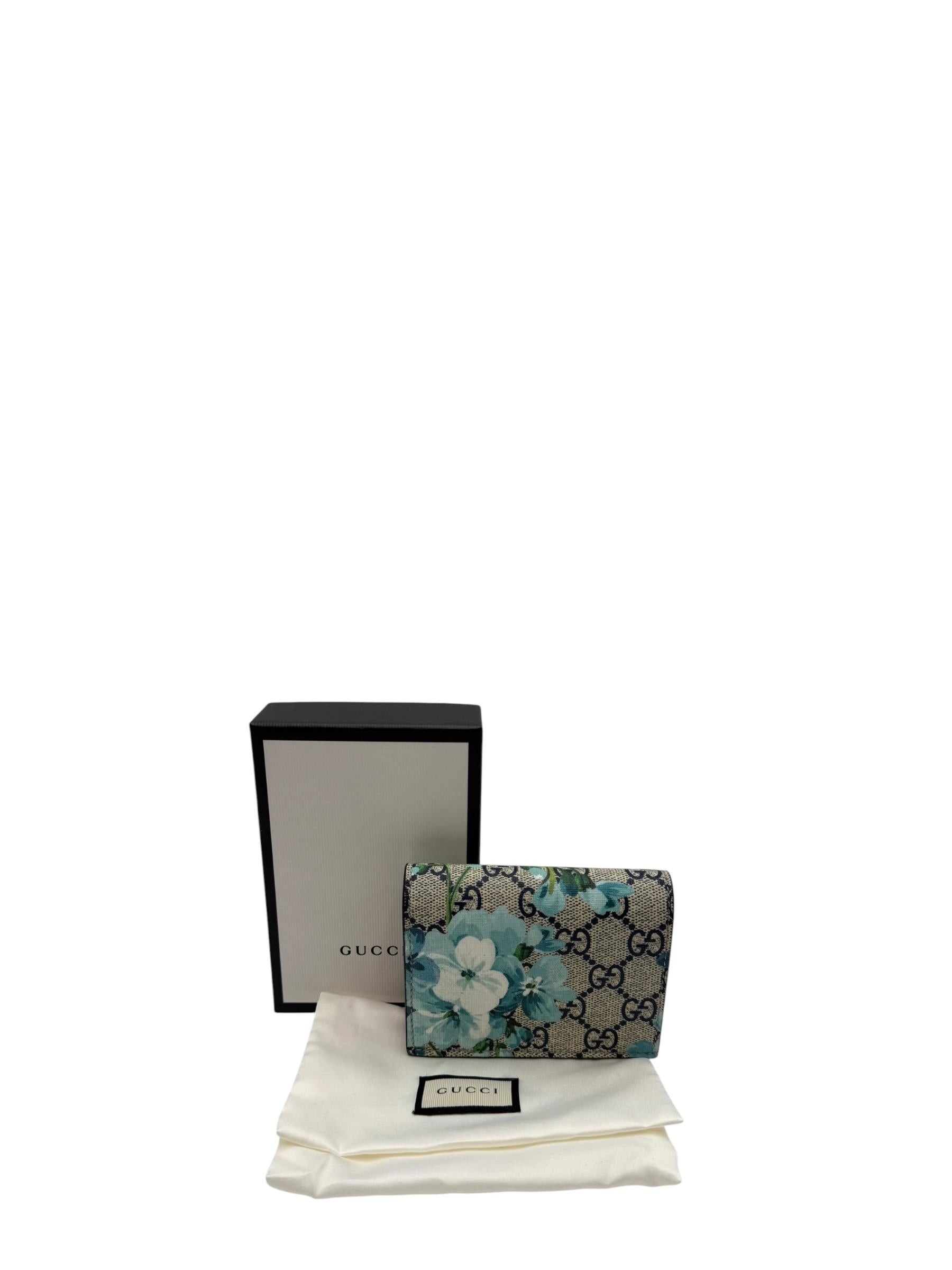 GUCCI BLOOMS WALLET BLUE