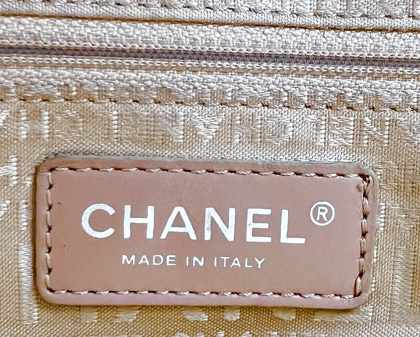 CHANEL BEIGE CAVIAR CALFSKIN BOWLING BAG