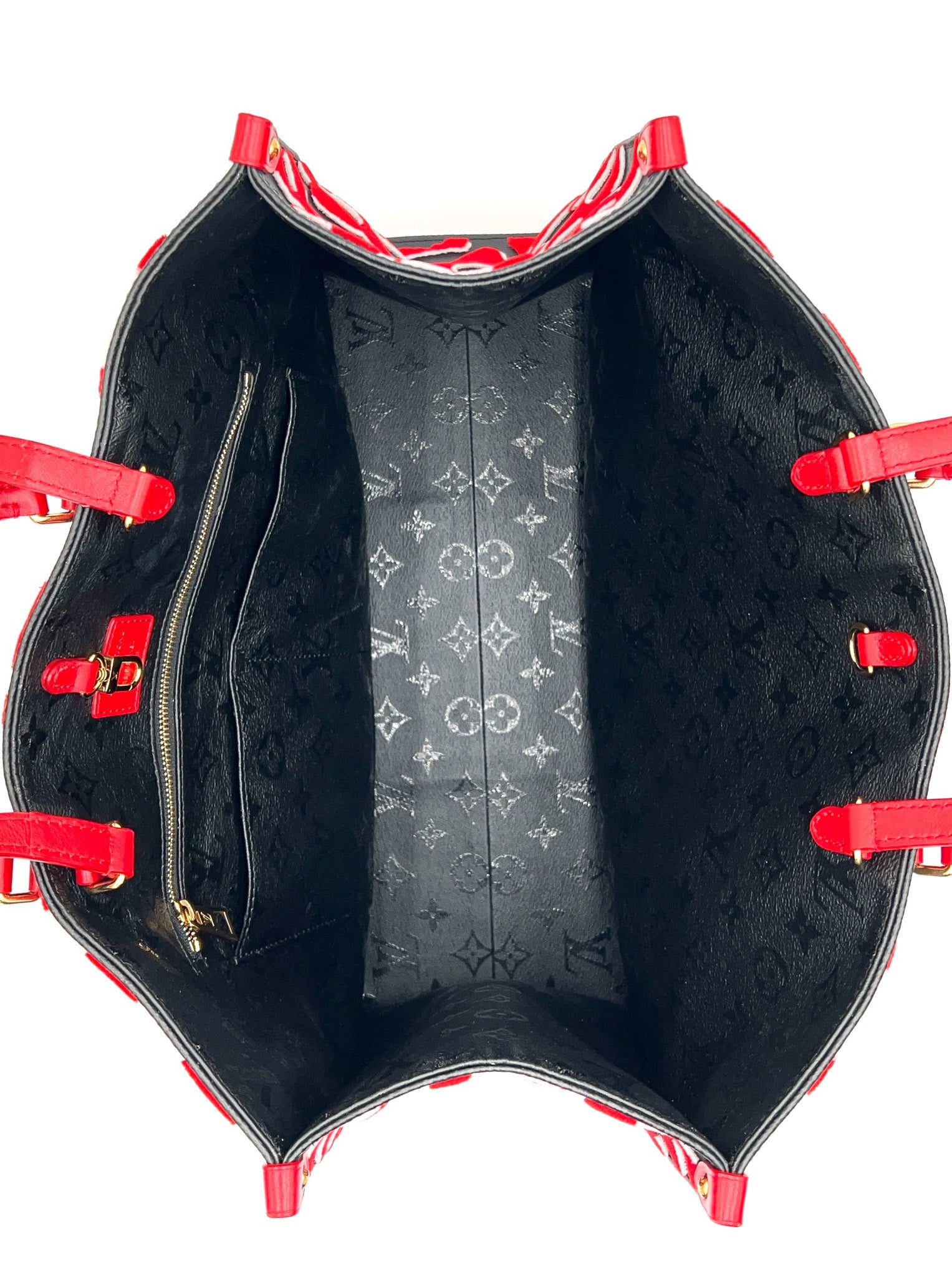 LOUIS VUITTON ON THE GO TOTE LIMITED EDITION URS FISCHER TUFTED MONOGRAM CANVAS