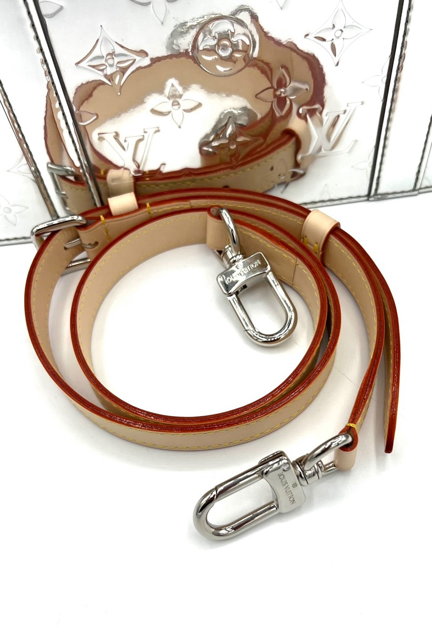 LOUIS VUITTON PLAT BAG MIRROR SILVERY