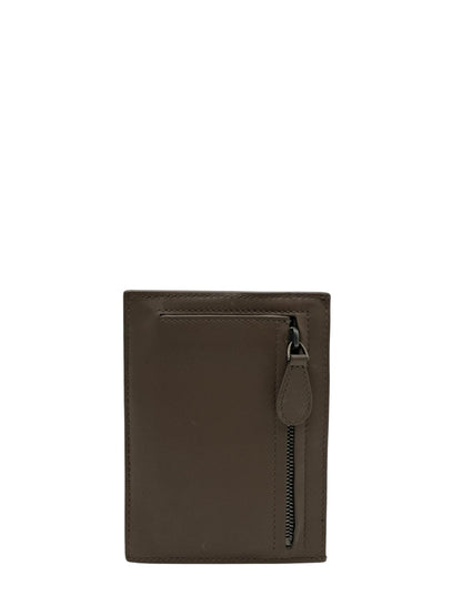 BOTTEGA VENETA GRAY LAMBSKIN CARD HOLDER