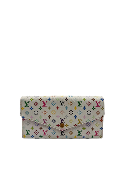 LOUIS VUITTON SARAH WHITE MULITCOLOR CANVAS WALLET