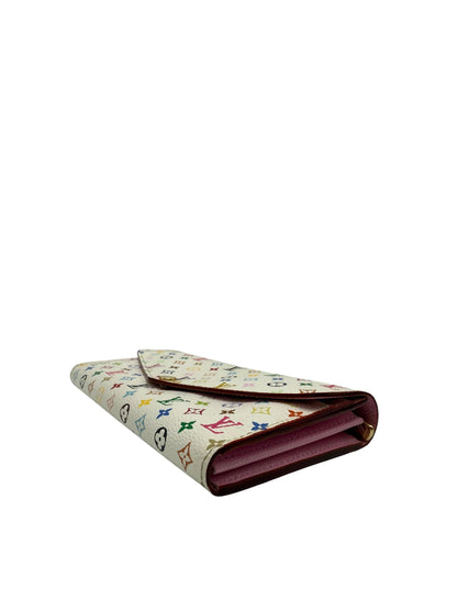LOUIS VUITTON SARAH WHITE MULITCOLOR CANVAS WALLET