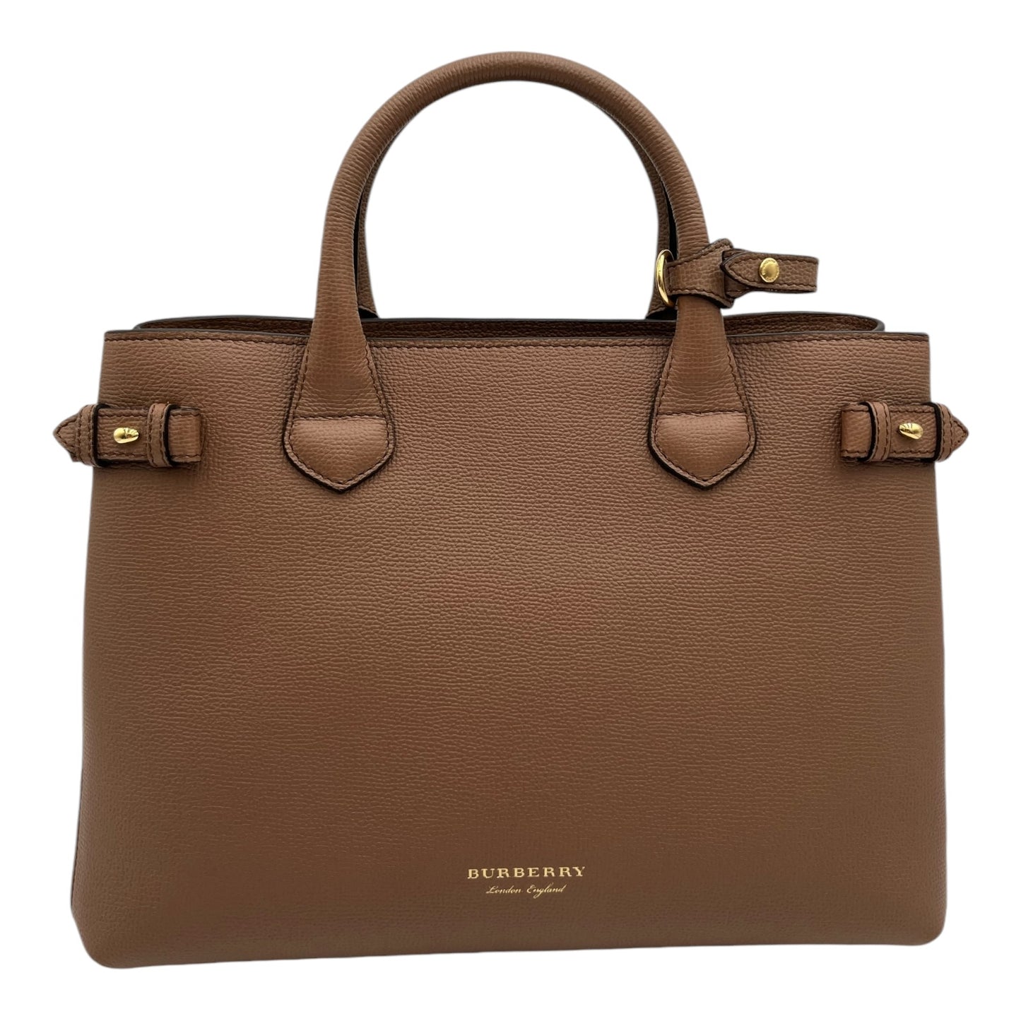 BURBERRY BANNER LEATHER SHOULDER BAG IN BROWN