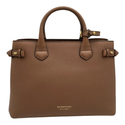 BURBERRY BANNER LEATHER SHOULDER BAG IN BROWN