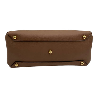 BURBERRY BANNER LEATHER SHOULDER BAG IN BROWN
