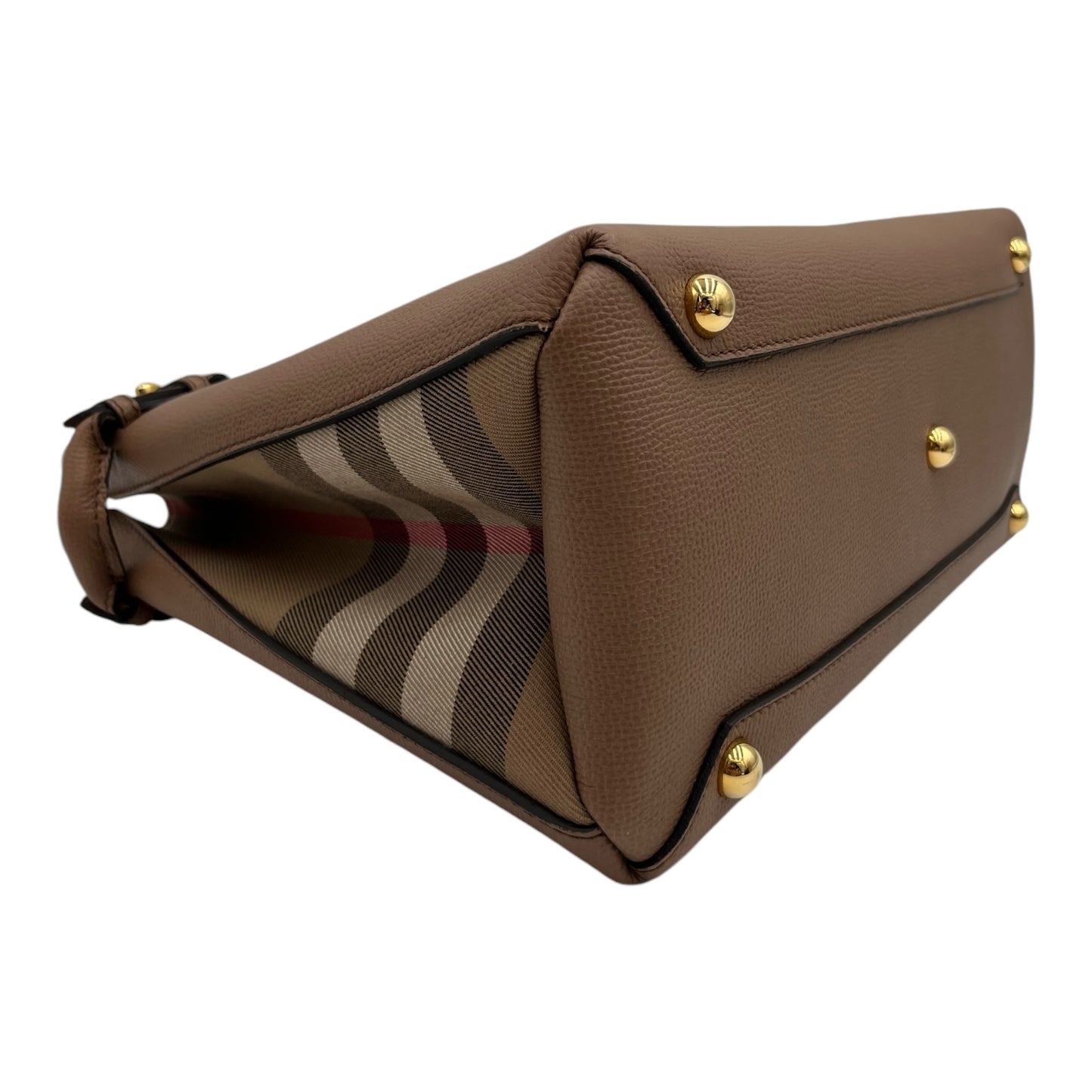 BURBERRY BANNER LEATHER SHOULDER BAG IN BROWN