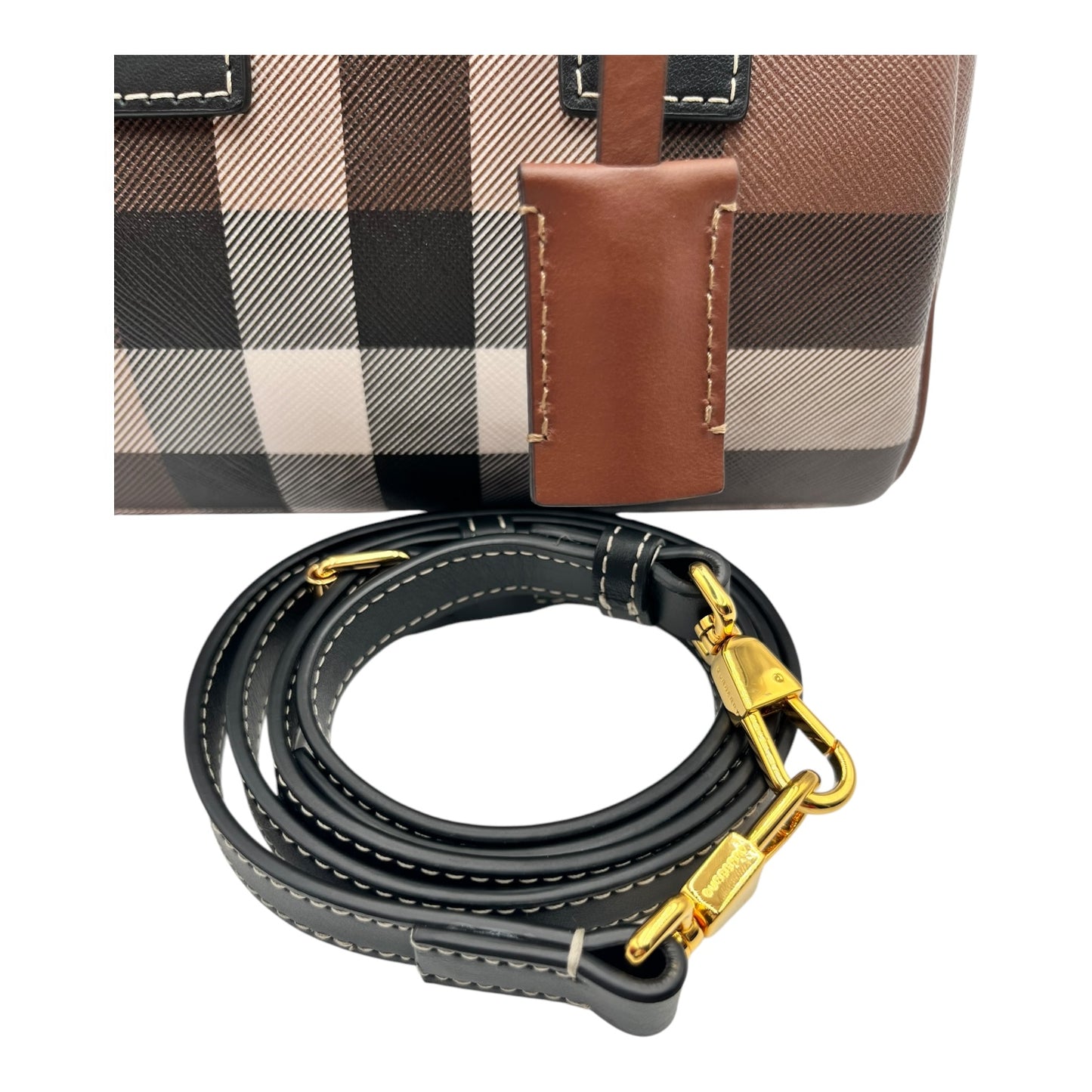 BURBERRY MINI CHECK BOWLING BAG
