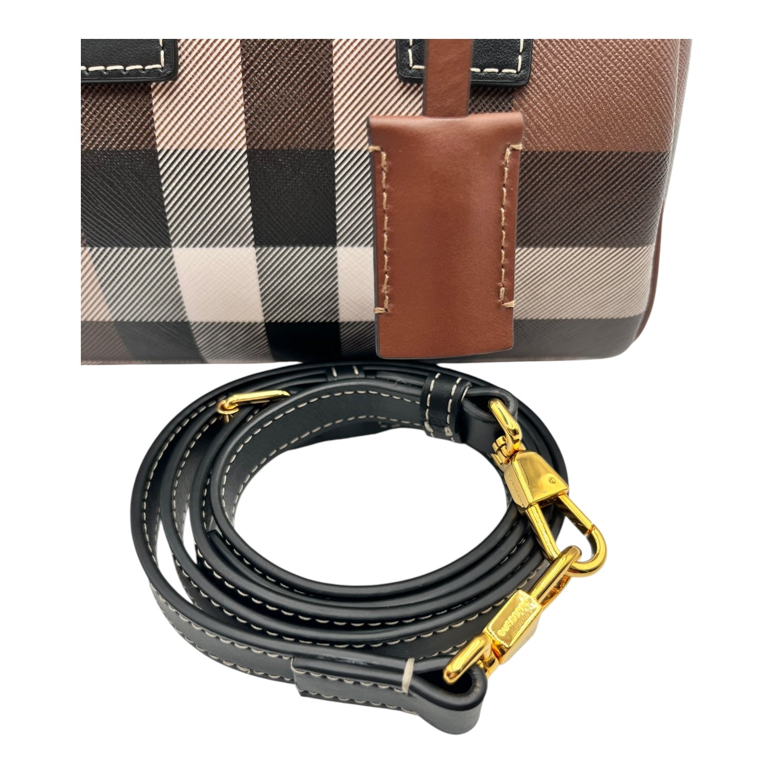 BURBERRY MINI CHECK BOWLING BAG