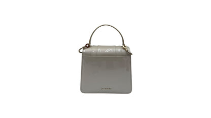 BVLGARI SERPENTI FOREVER CREAM VERNIS SATCHEL