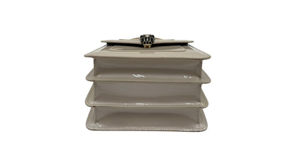 BVLGARI SERPENTI FOREVER CREAM VERNIS SATCHEL