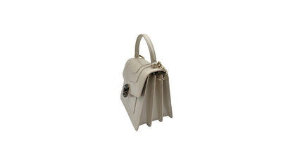 BVLGARI SERPENTI FOREVER CREAM VERNIS SATCHEL