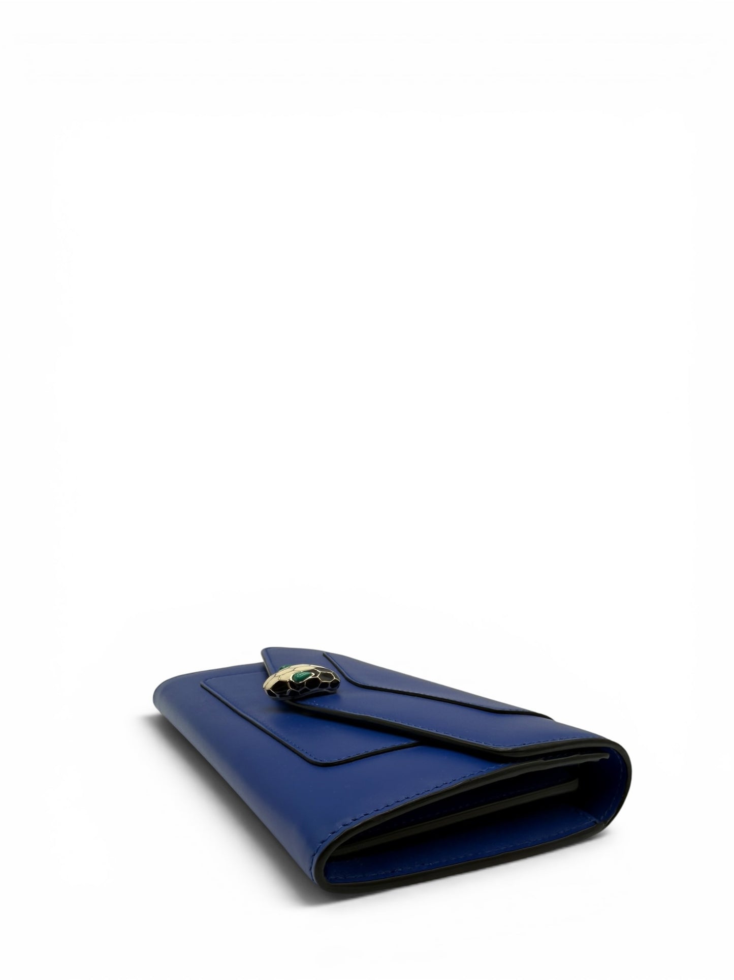 BVLGARI BLUE LEATHER SERPENTI FOREVER CONTINENTAL WALLET