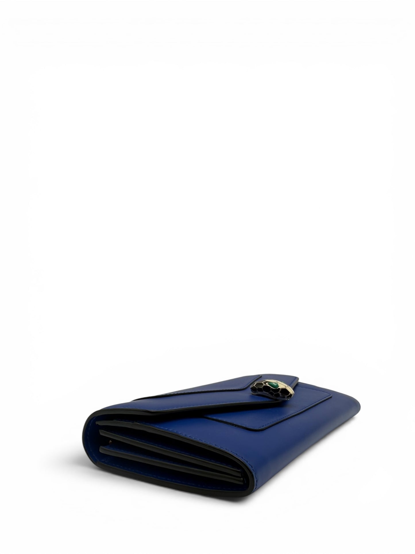 BVLGARI BLUE LEATHER SERPENTI FOREVER CONTINENTAL WALLET