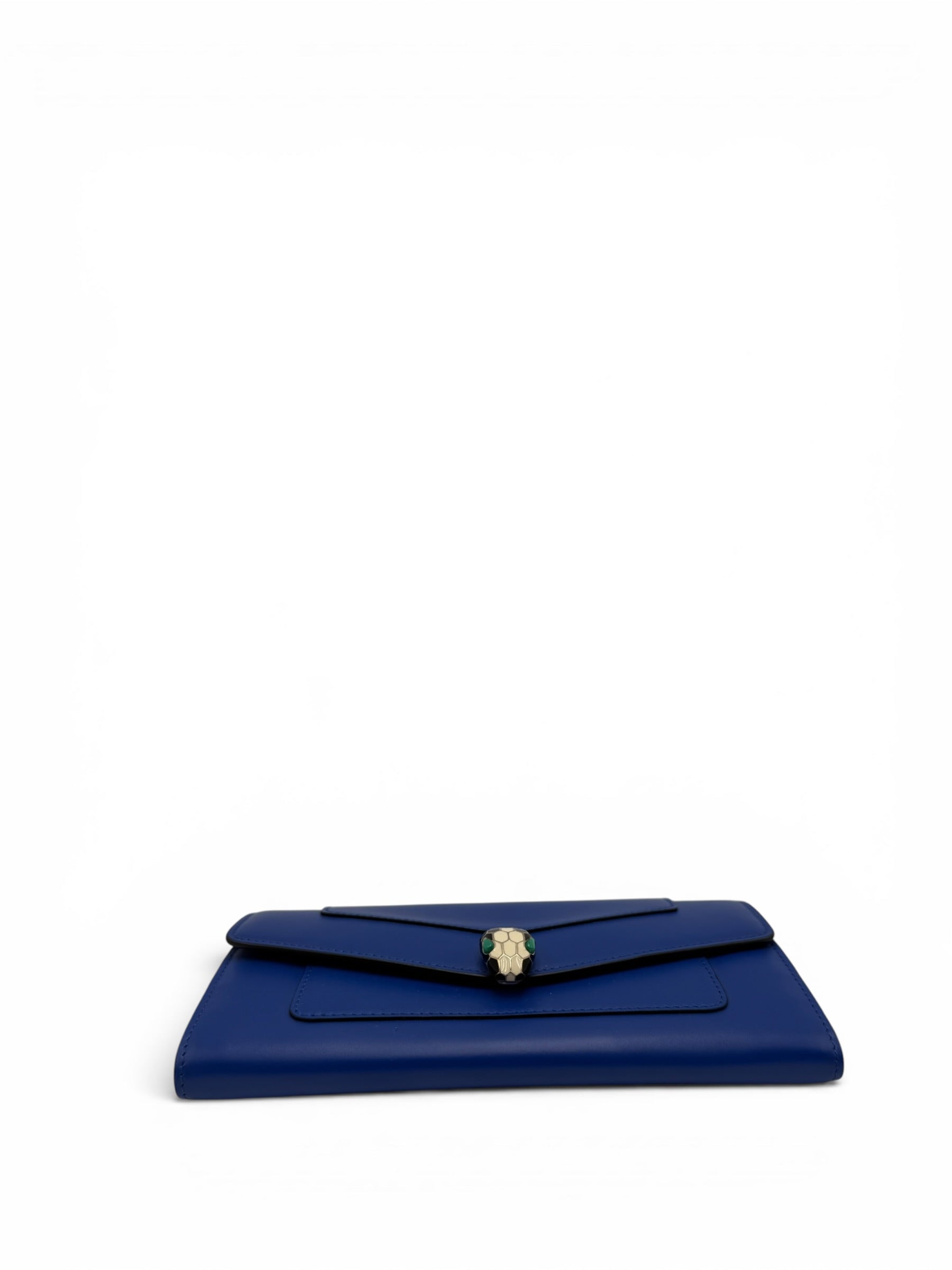 BVLGARI BLUE LEATHER SERPENTI FOREVER CONTINENTAL WALLET