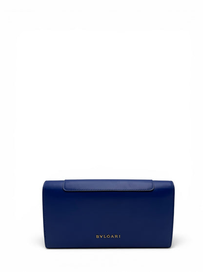 BVLGARI BLUE LEATHER SERPENTI FOREVER CONTINENTAL WALLET