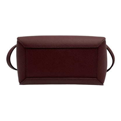 CELINE BELT BAG NANO IN BURGUNDY WITH GOLD HARDWARE