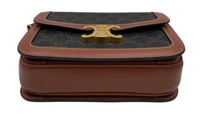 CELINE TEEN TRIOMPHE BAG IN TRIOMPHE CANVAS AND CALFSKIN