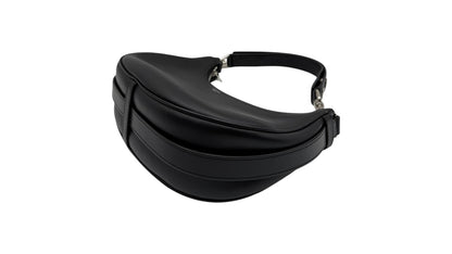 CELINE AVA LEATHER HANDBAG IN BLACK