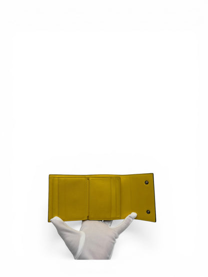 CELINE GREY LEATHER COMPACT WALLET