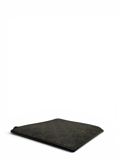 CELINE ZIPPED PURSE WITH CARD HOLDER IN TRIOMPHE CANVAS AND LAMBSKIN