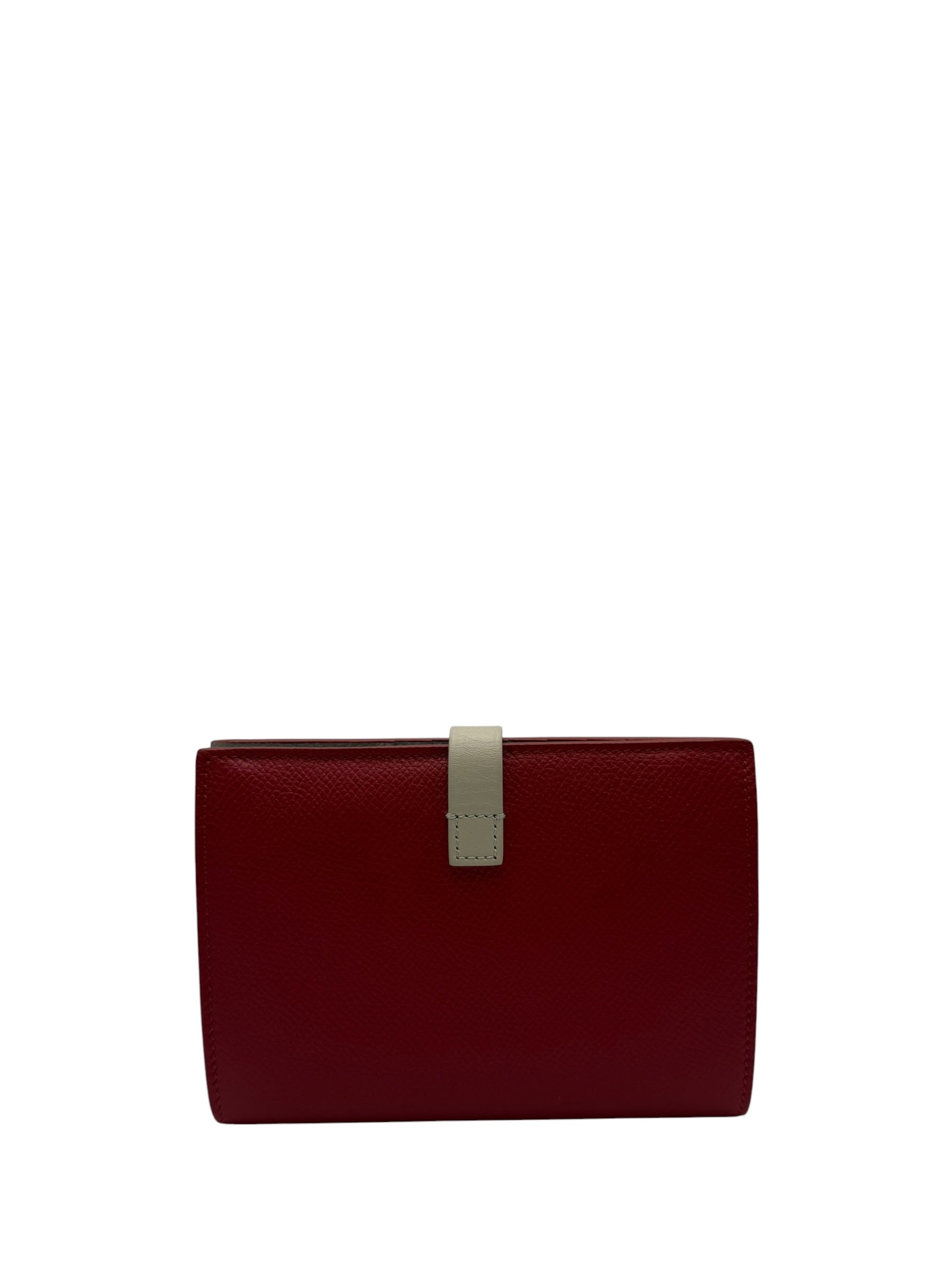 CELINE MEDUIM STRAP WALLET IN RED CALFSKIN