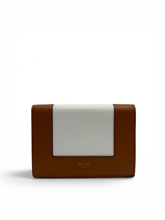 CELINE FRAME CALFSKIN WALLET BROWN