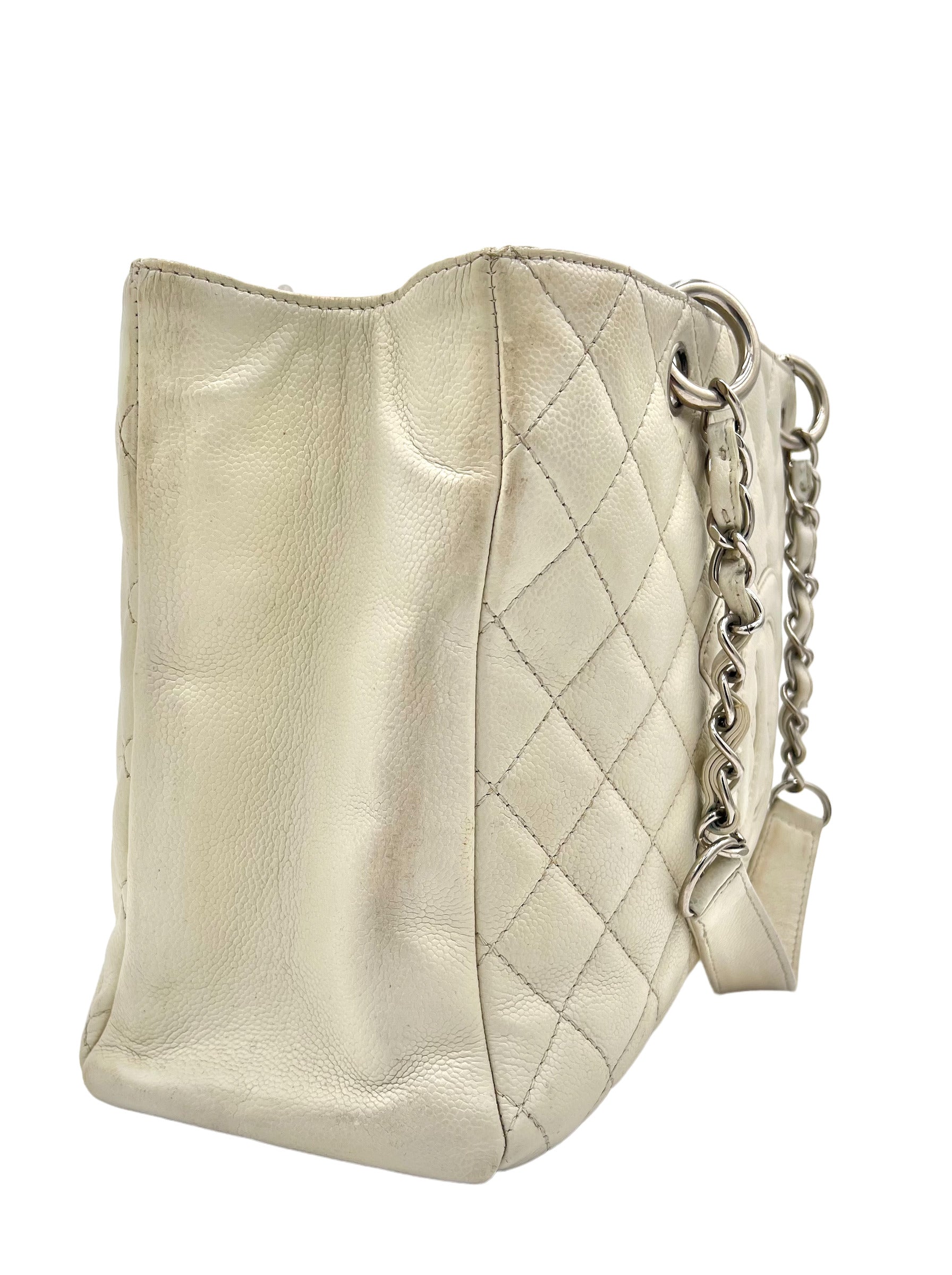 CHANEL GRAND SHOPPING TOTE WHITE