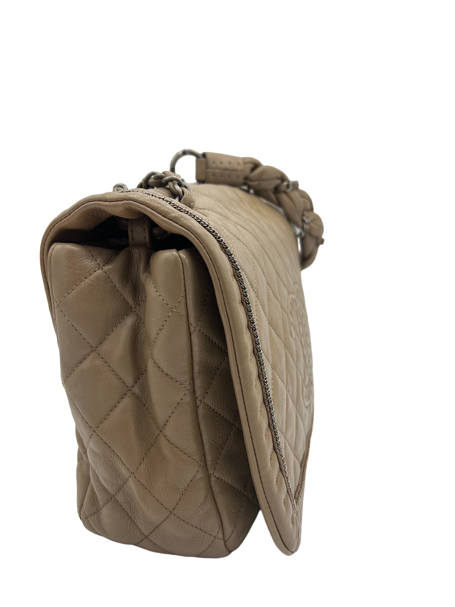 CHANEL ISTANBUL ACCORDION FLAP BAG QUILTED AGED LEATHER SMALL