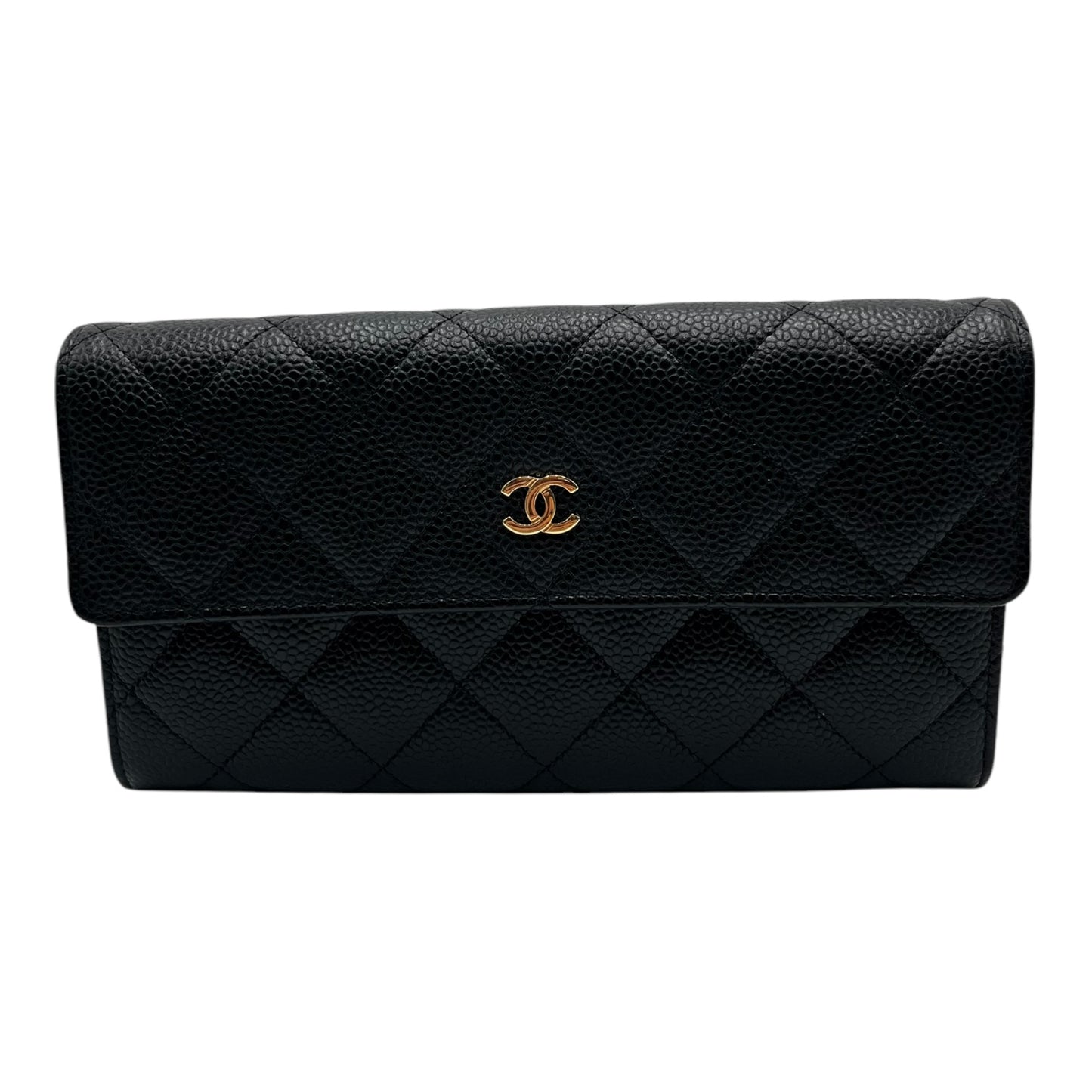 CHANEL BLACK CAVIAR CC WALLET