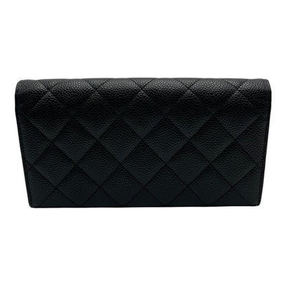 CHANEL BLACK CAVIAR CC WALLET