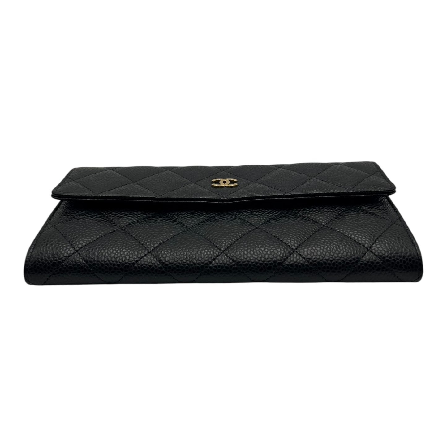 CHANEL BLACK CAVIAR CC WALLET