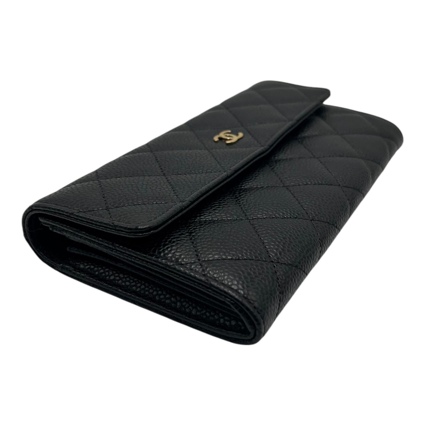 CHANEL BLACK CAVIAR CC WALLET