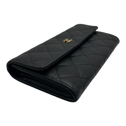 CHANEL BLACK CAVIAR CC WALLET