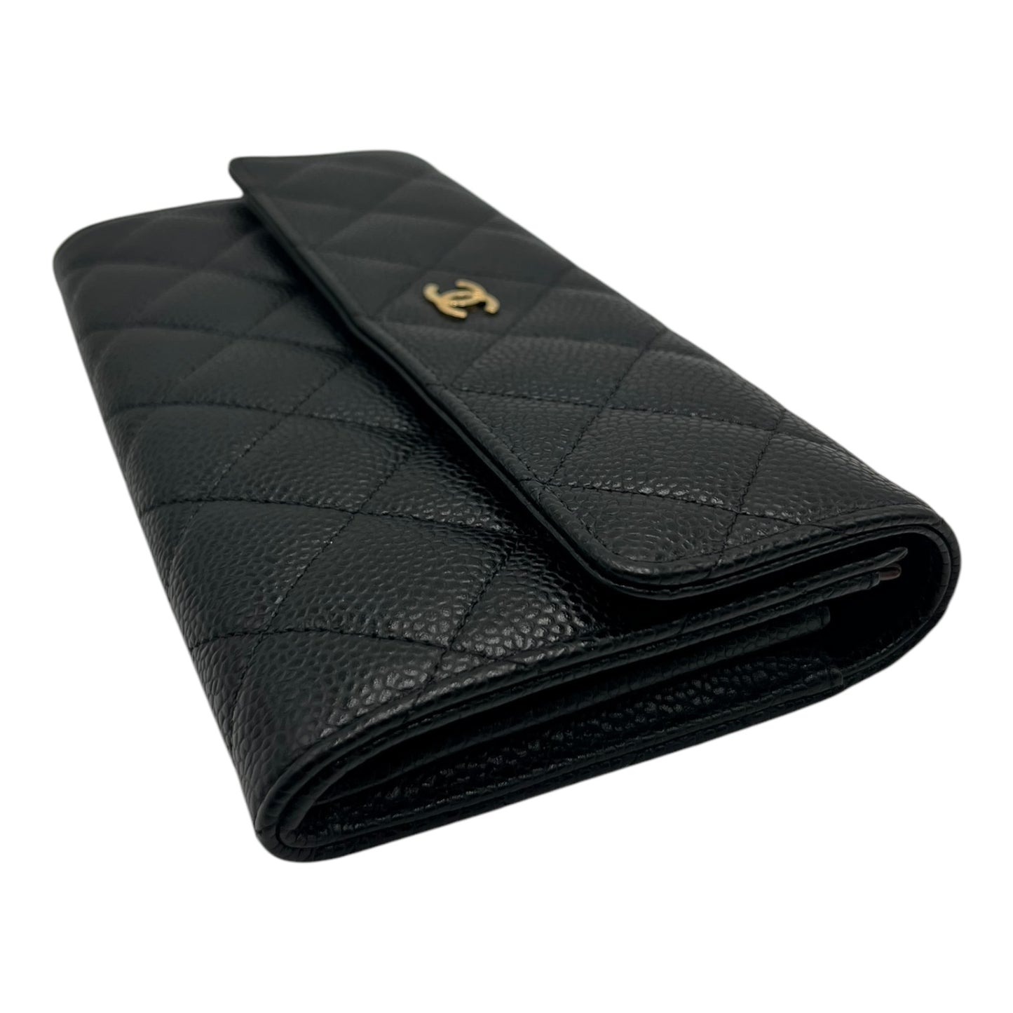 CHANEL BLACK CAVIAR CC WALLET