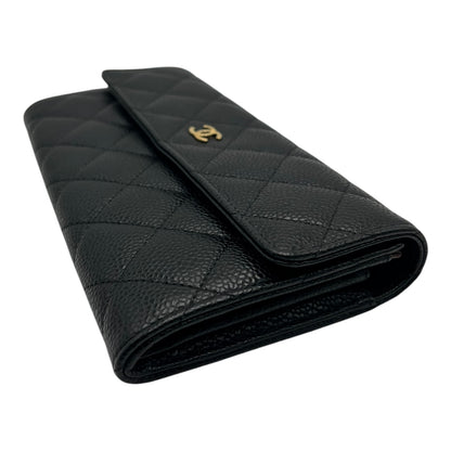 CHANEL BLACK CAVIAR CC WALLET