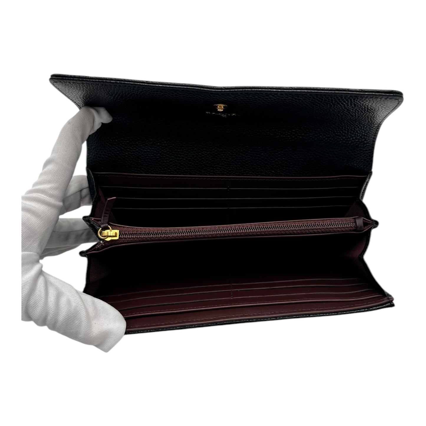 CHANEL BLACK CAVIAR CC WALLET