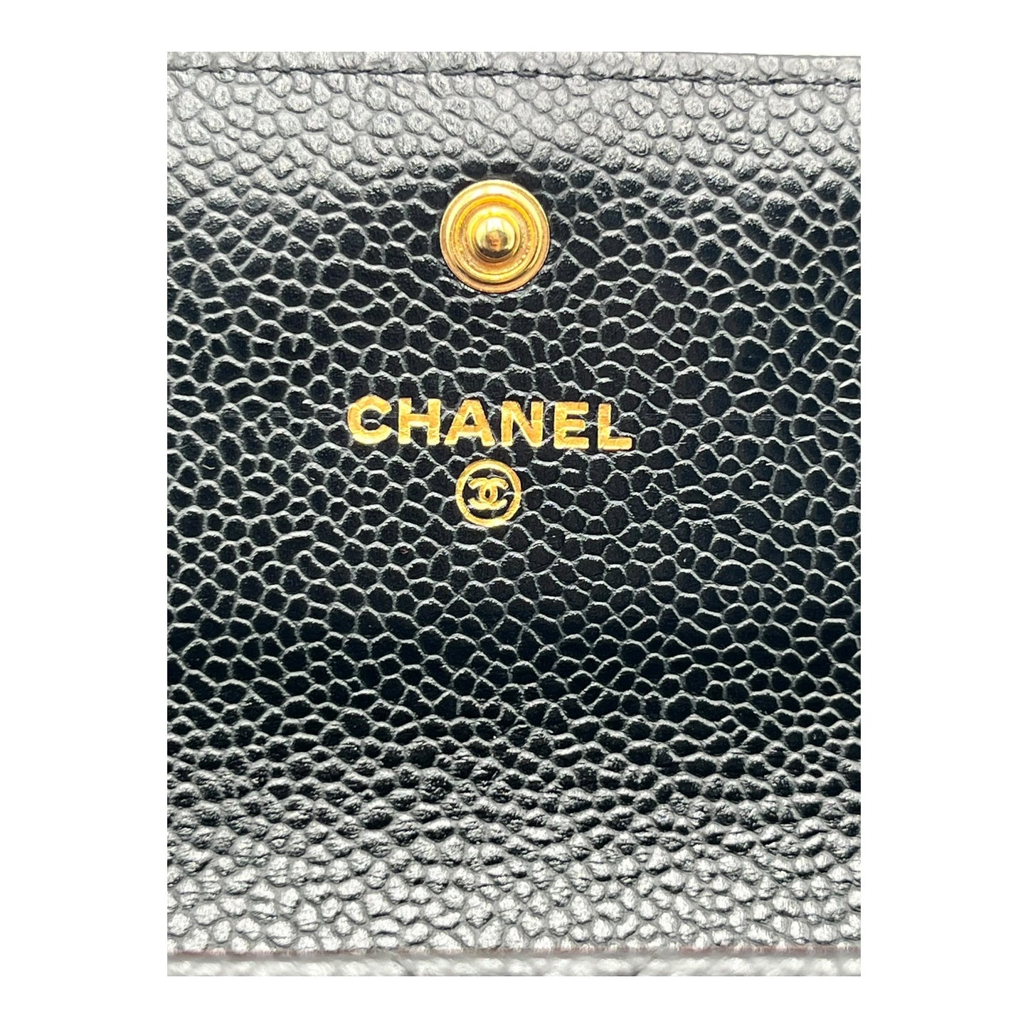 CHANEL BLACK CAVIAR CC WALLET