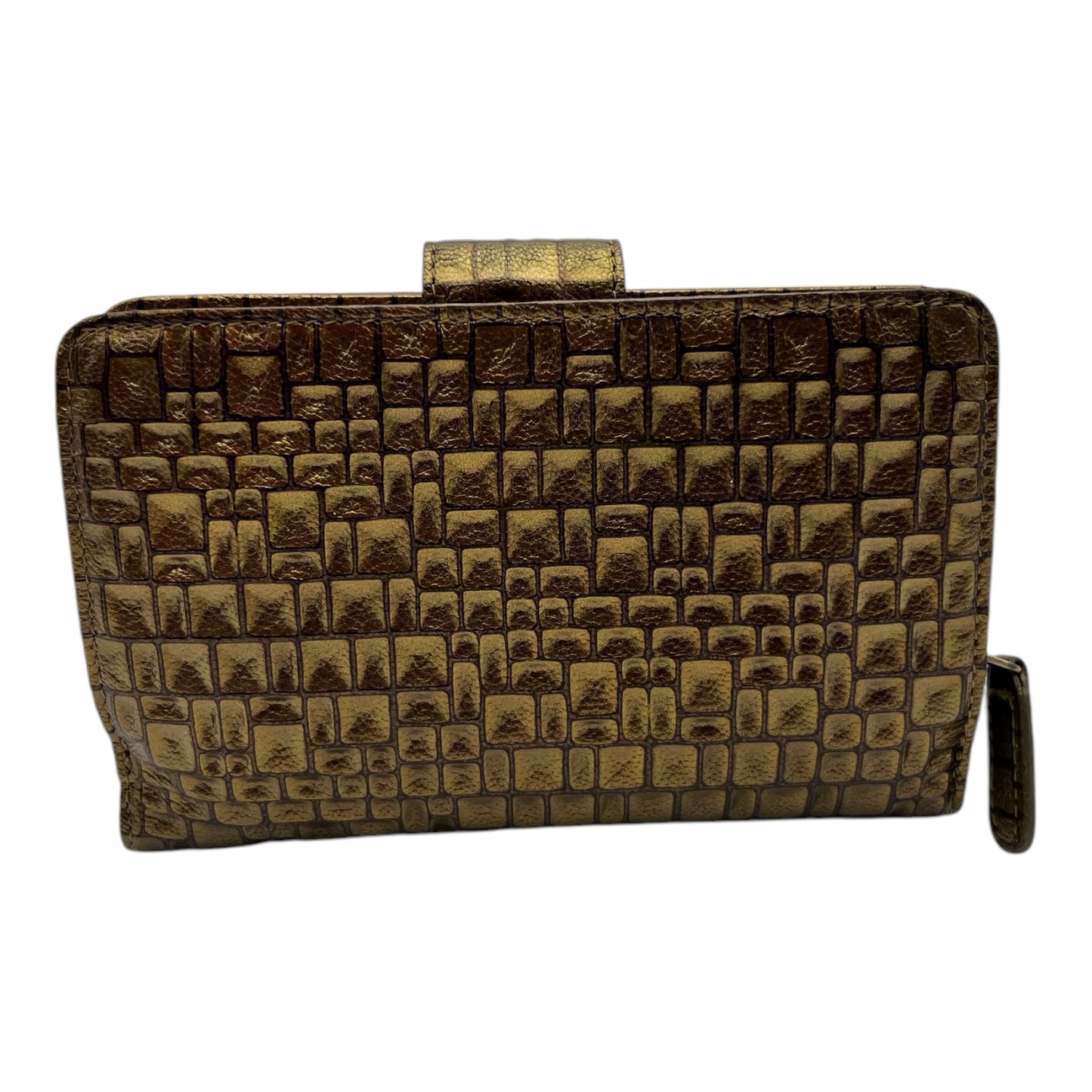 CHANEL METIERS DES ARTS GOLD CROC EMBOSSED WALLET