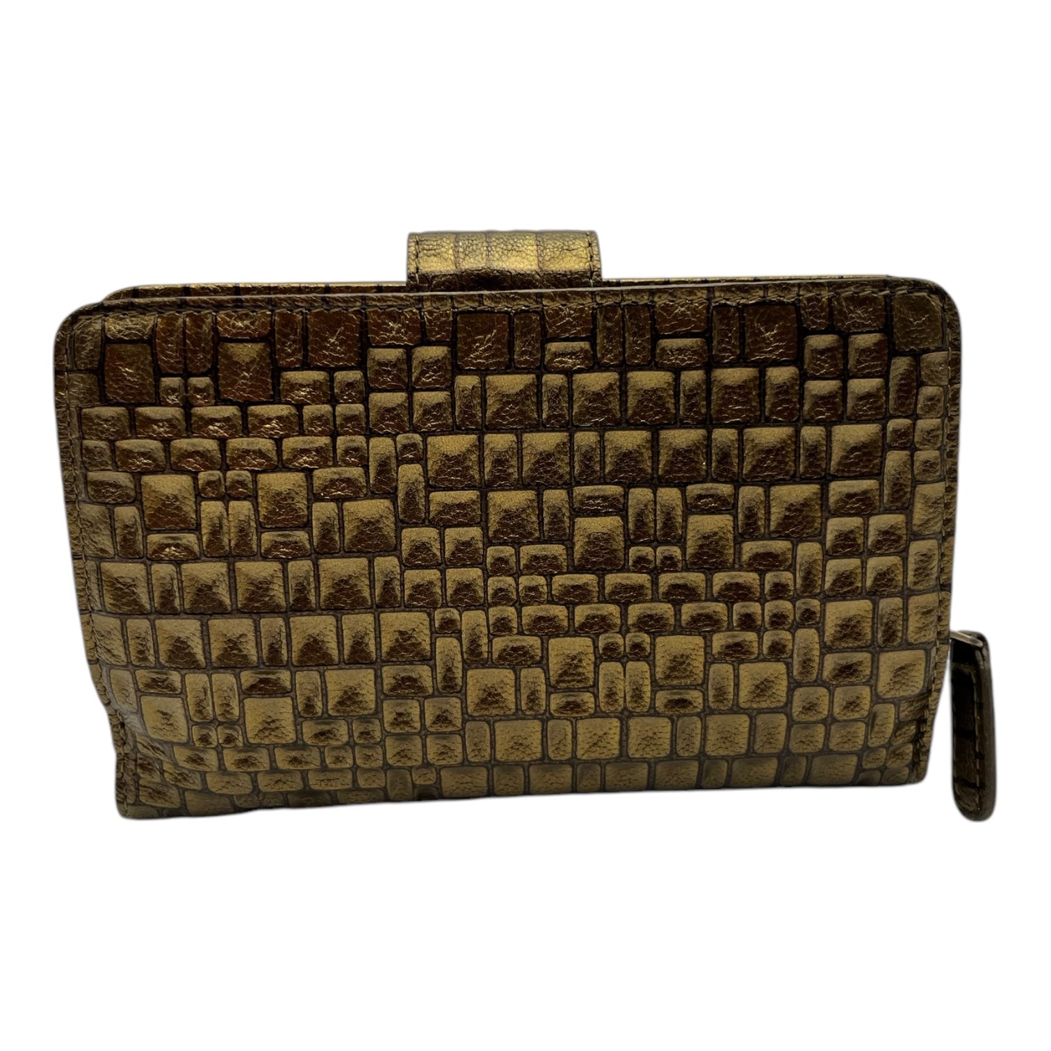 CHANEL METIERS DES ARTS GOLD CROC EMBOSSED WALLET