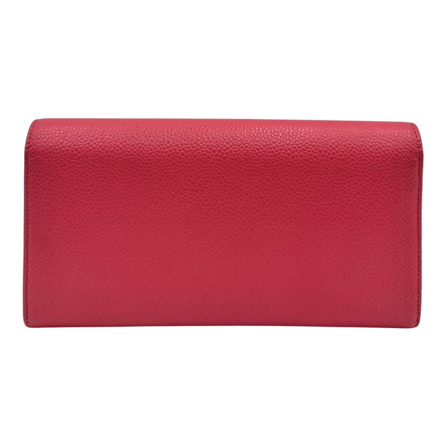 CHANEL PINK TIMELESS CC CAVIAR LARGE FLAP LONG WALLET