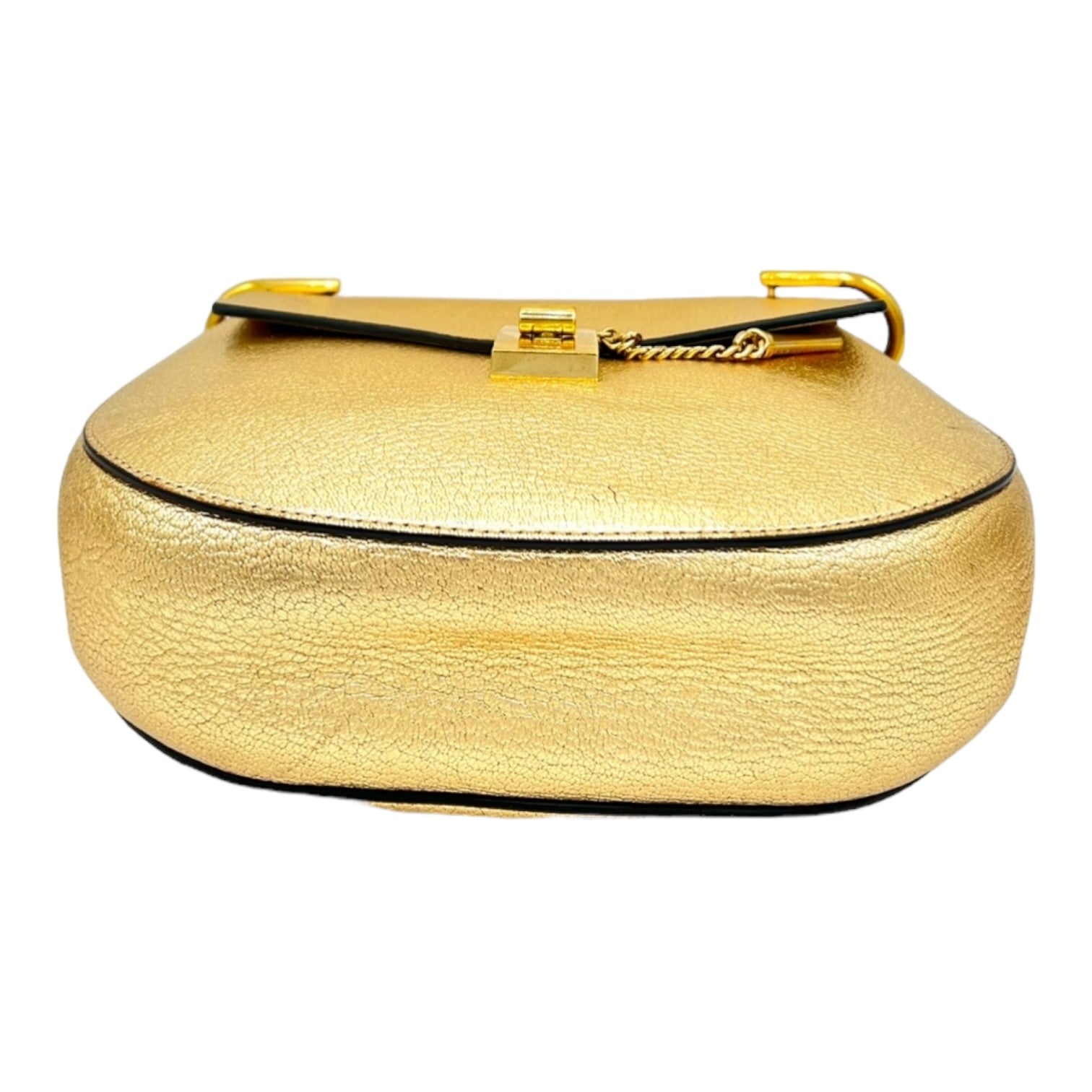 CHLOE DREW METALLIC LEATHER CROSSBODY BAG