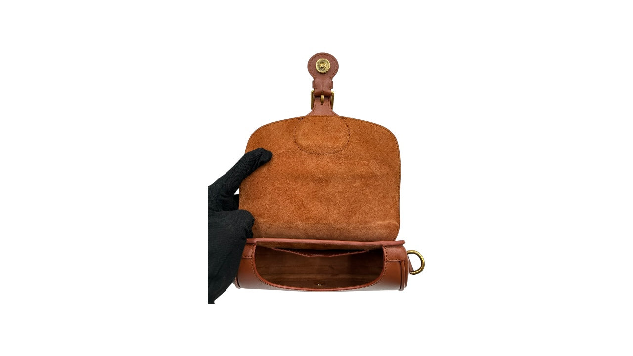DIOR BOBBY BROWN CALFSKIN LEATHER CROSSBODY BAG