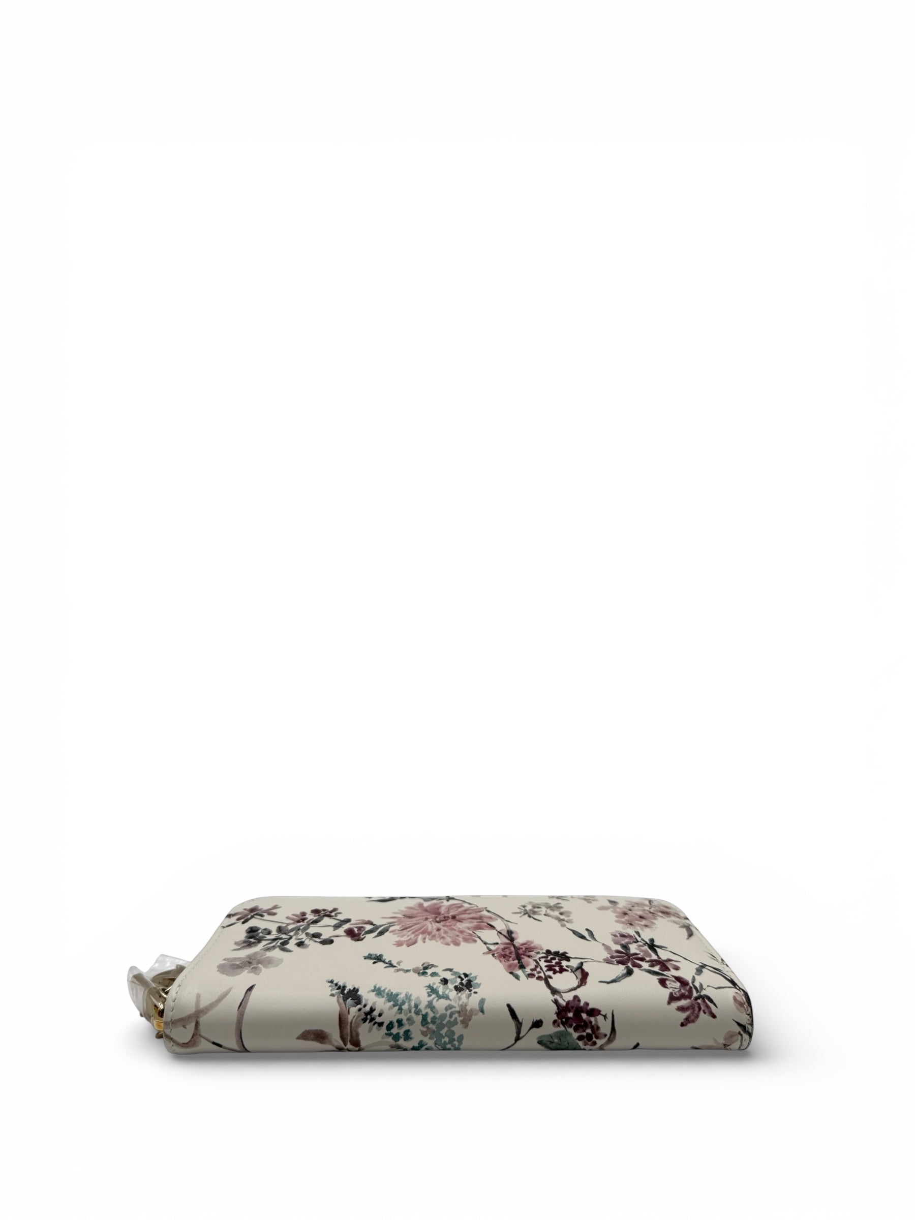 DIOR WHITE FLOWER CALFSKIN LONG WALLET