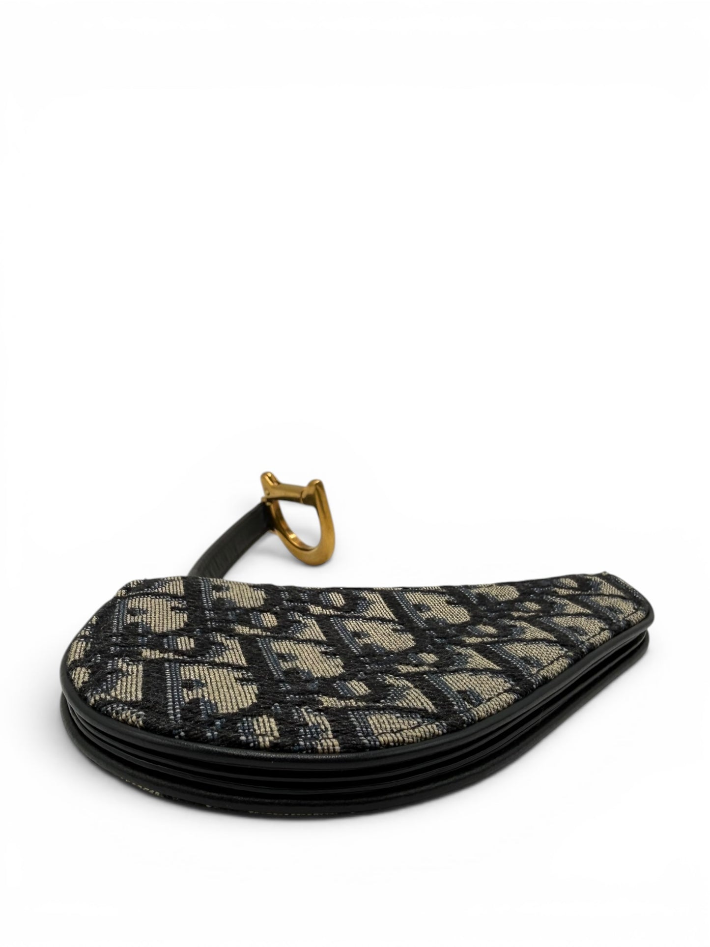 DIOR OBLIQUE SADDLE COIN PURSE NAVY