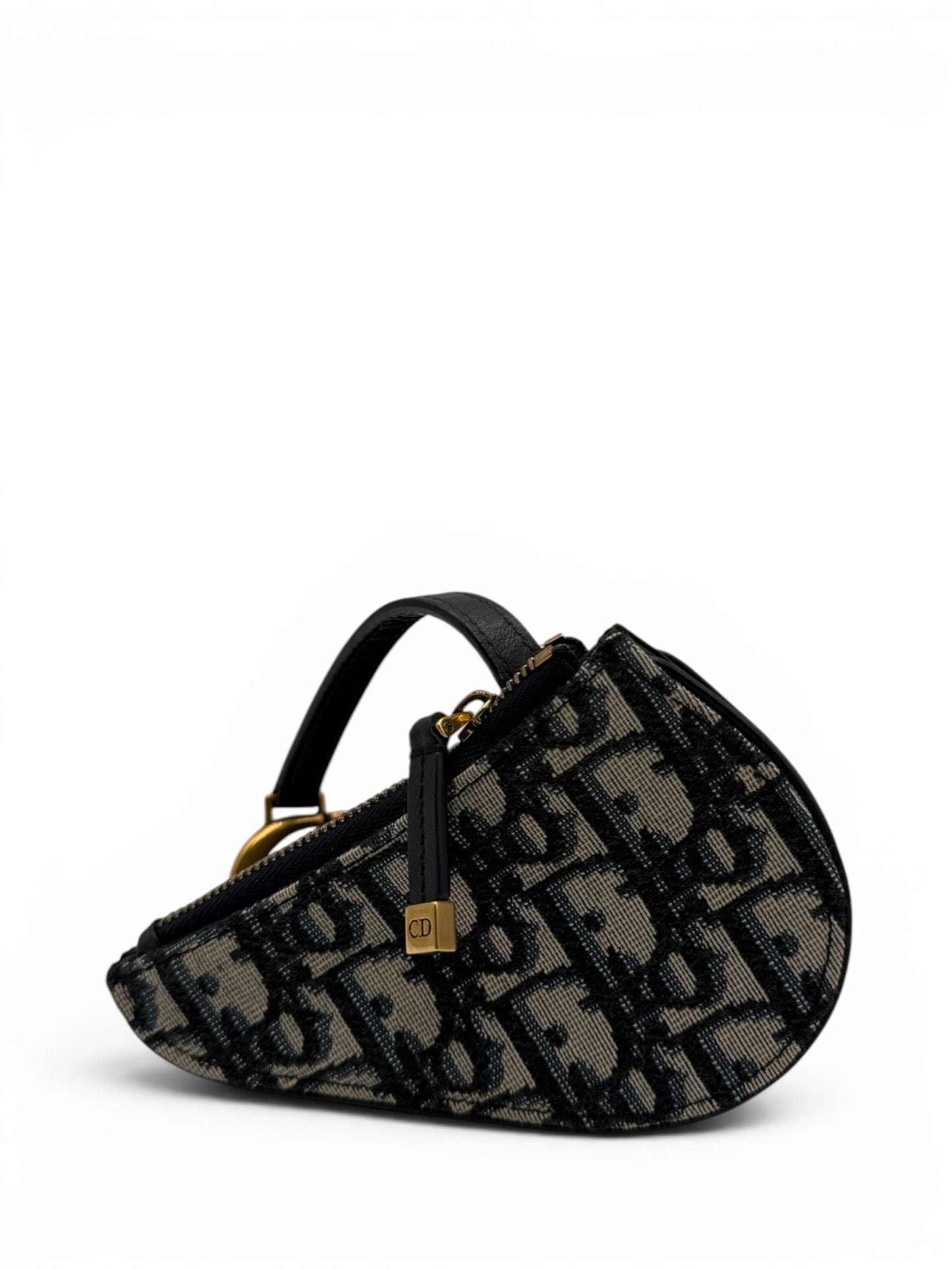 DIOR OBLIQUE SADDLE COIN PURSE NAVY