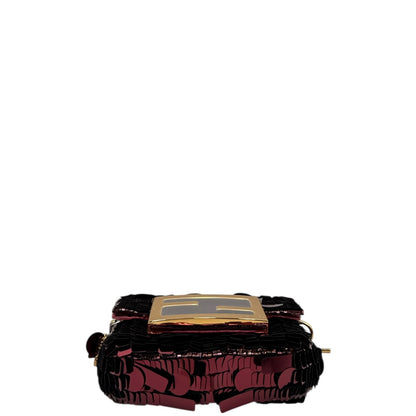 FENDI CHAIN BAGUETTE CHARM BAG SEQUINS NANO