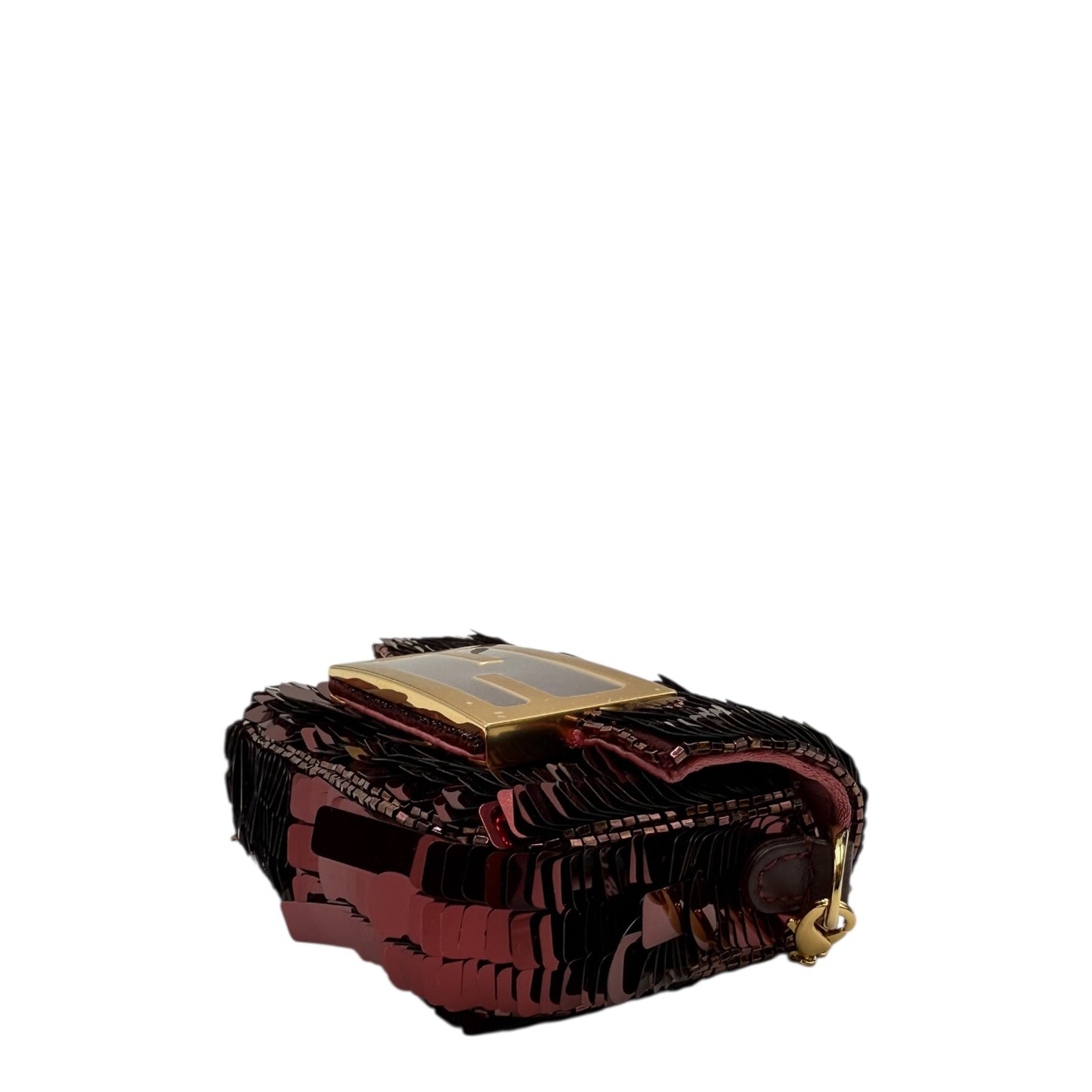 FENDI CHAIN BAGUETTE CHARM BAG SEQUINS NANO