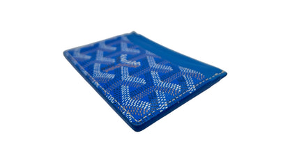GOYARD ST SULPICE BLUE CANVAS CARD HOLDER