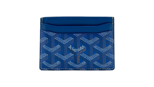 GOYARD ST SULPICE BLUE CANVAS CARD HOLDER